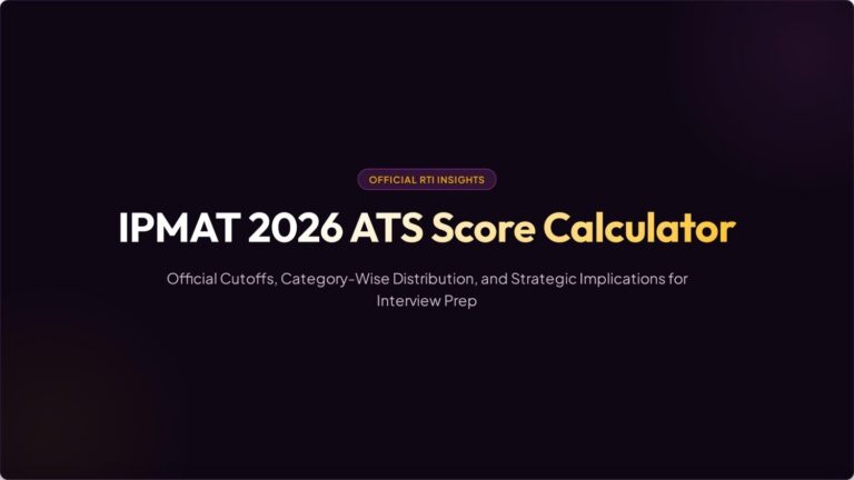 IPMAT 2026 ATS Score Calculator: Official Cutoffs, Category-wise Range & What Your Score Means