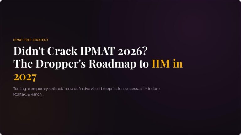 Didn’t Crack IPMAT 2026? The Dropper’s Roadmap to IIM in 2027